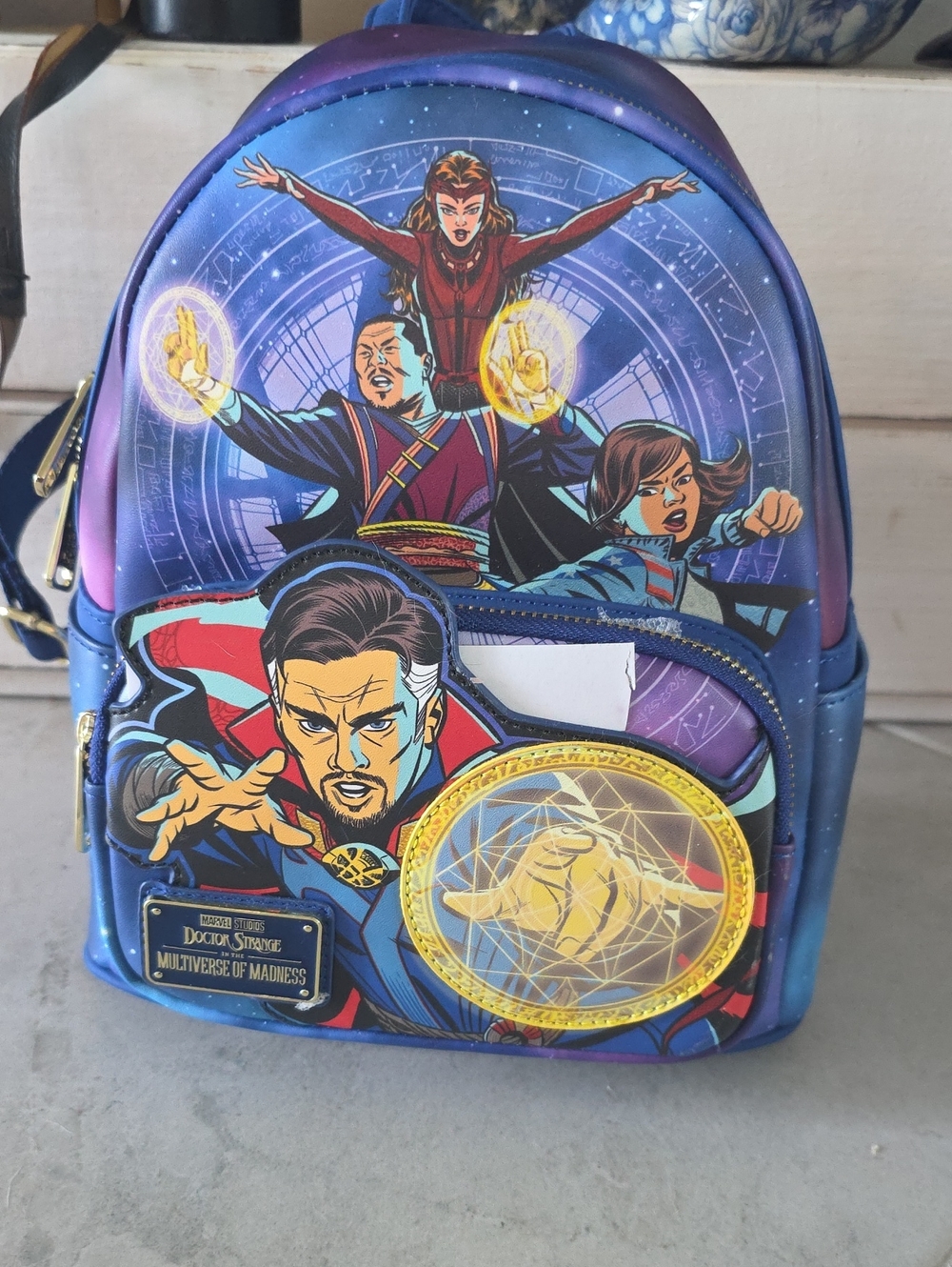 Doctor Strange Multiverse of Madness Blue Graphic Mini Backpack Loungefly NWT